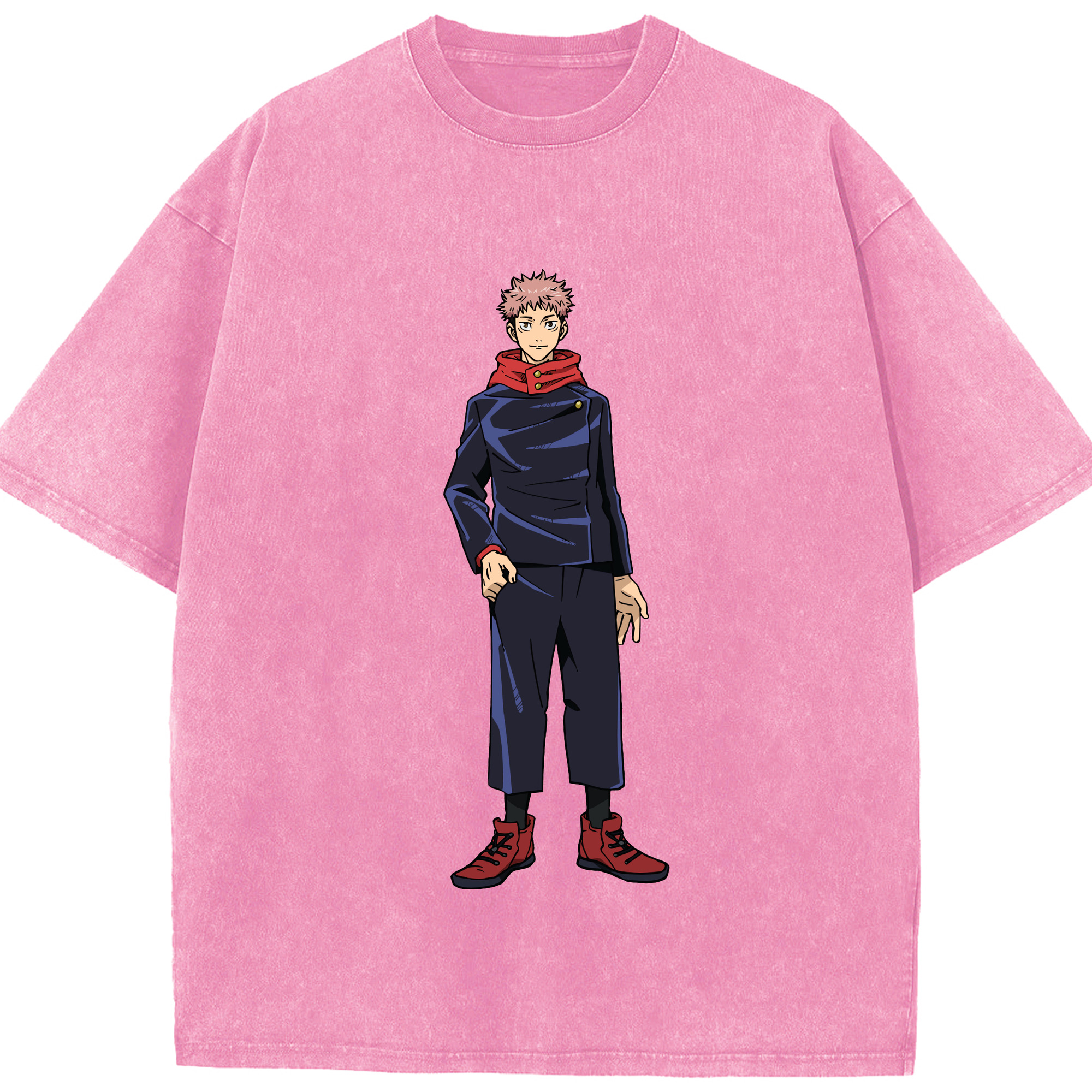 （画像用） 呪術廻戦 Jujutsu Kaisen 綿100% ヴィンテージ風 半袖Tシャツ（フロントプリント）